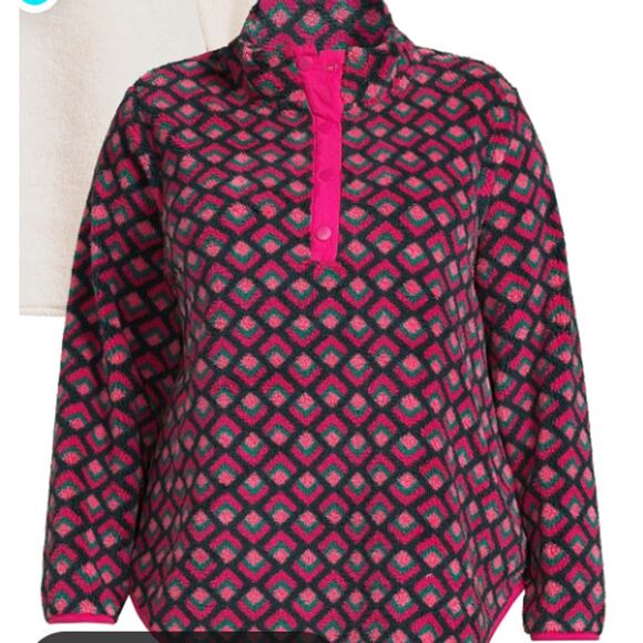 Terra & Sky Women’s Plus Size Quarter Snap Faux Sherpa Pullover, SIZE 2XL, 20-22 - Picture 2 of 8